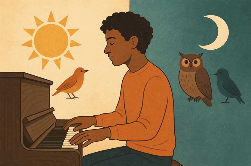practice piano according to your chronotype