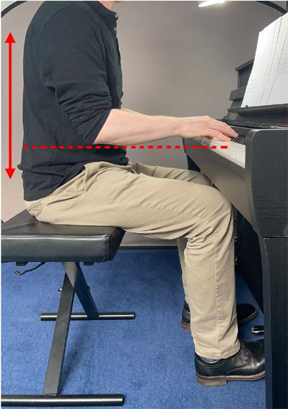 Piano keyboard posture