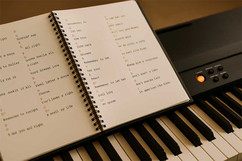 Piano songs repertoire
