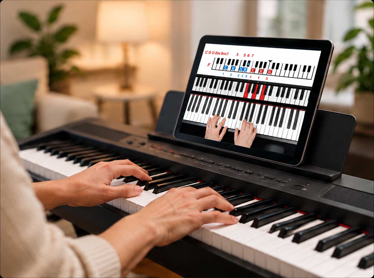 Learning piano with Pianoforall video lessons